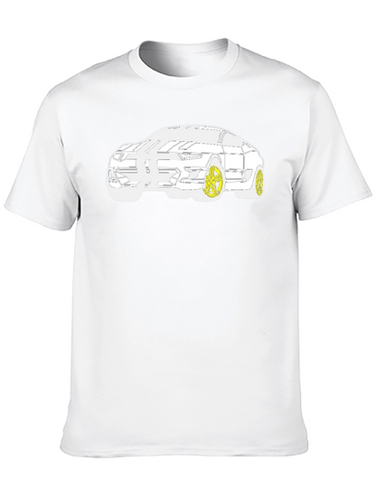 Modern Car Graphic T-Shirt - Black