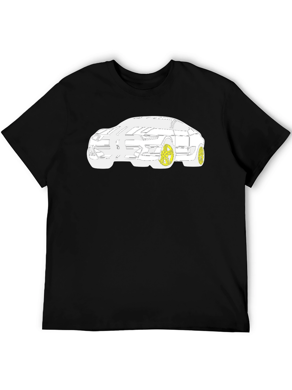 Modern Car Graphic T-Shirt - Black