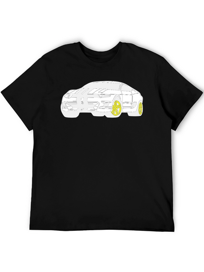Modern Car Graphic T-Shirt - Black