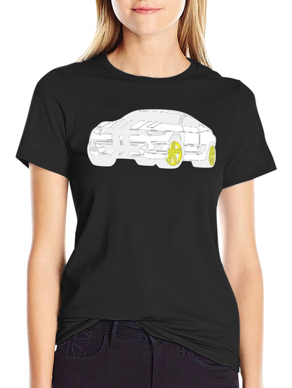 Modern Car Graphic T-Shirt - Black