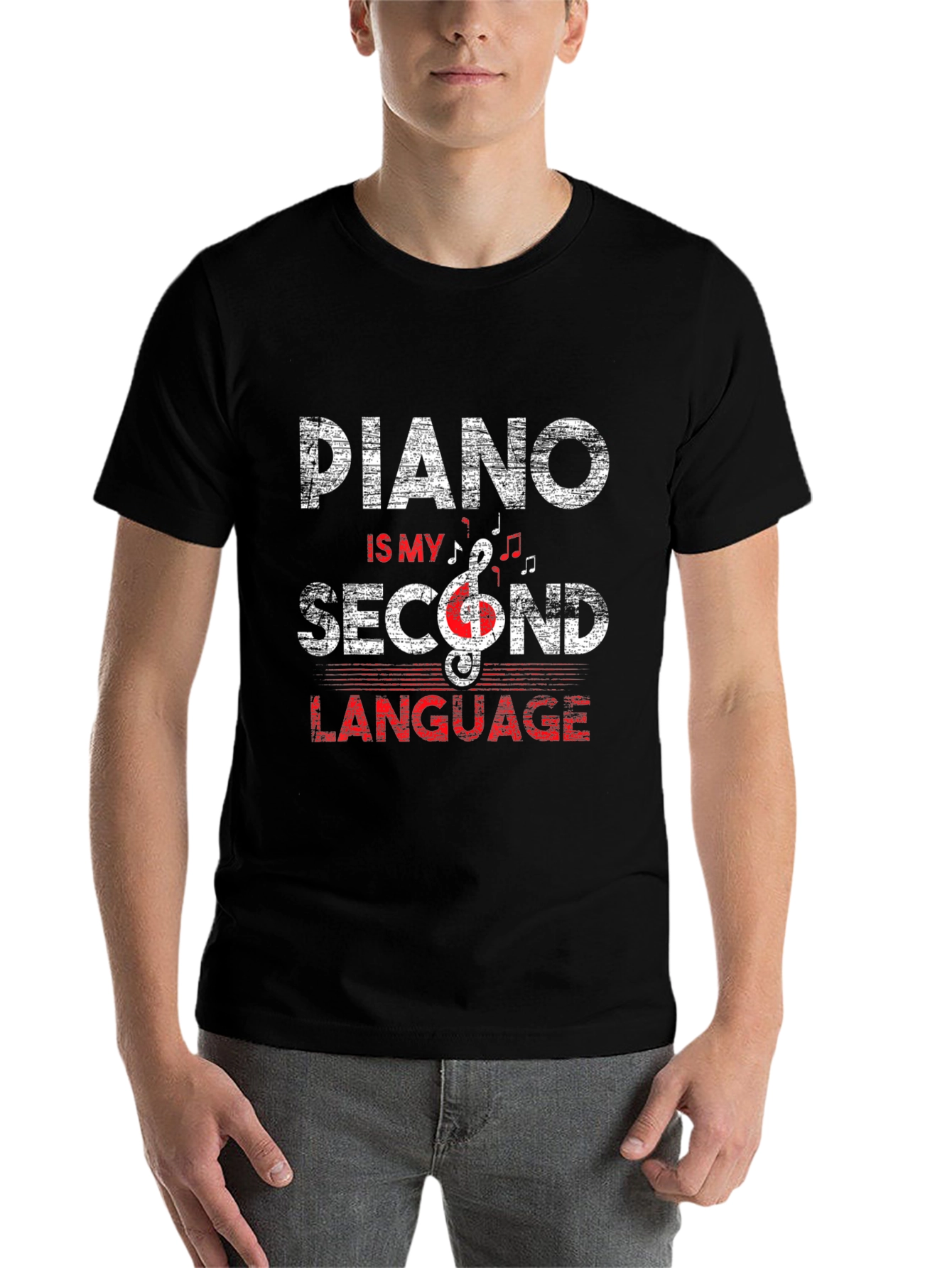 Piano is My Second Language T-Shirt - Music Lover Tee