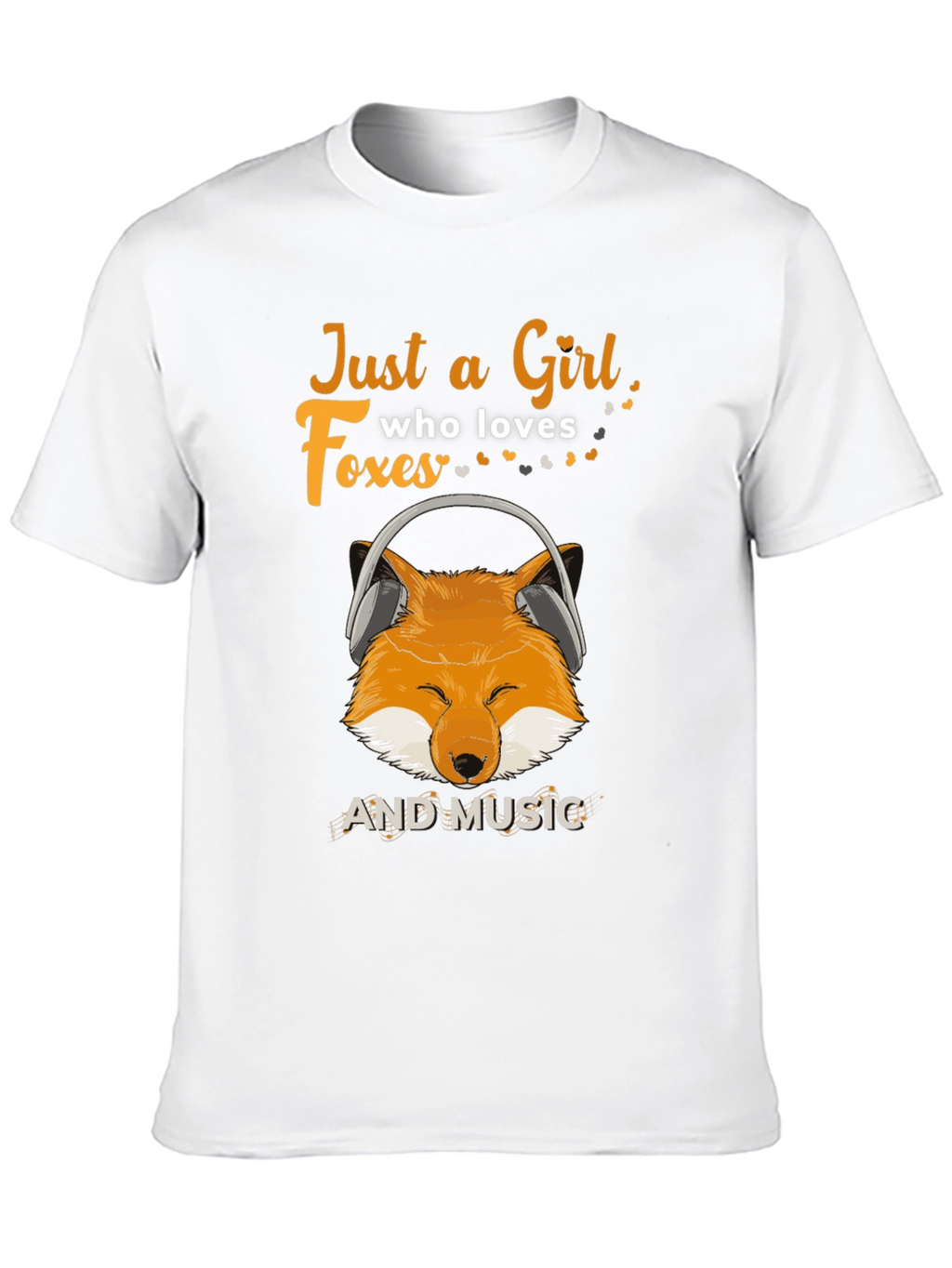 Just a Girl Who Loves Foxes & Music T-Shirt