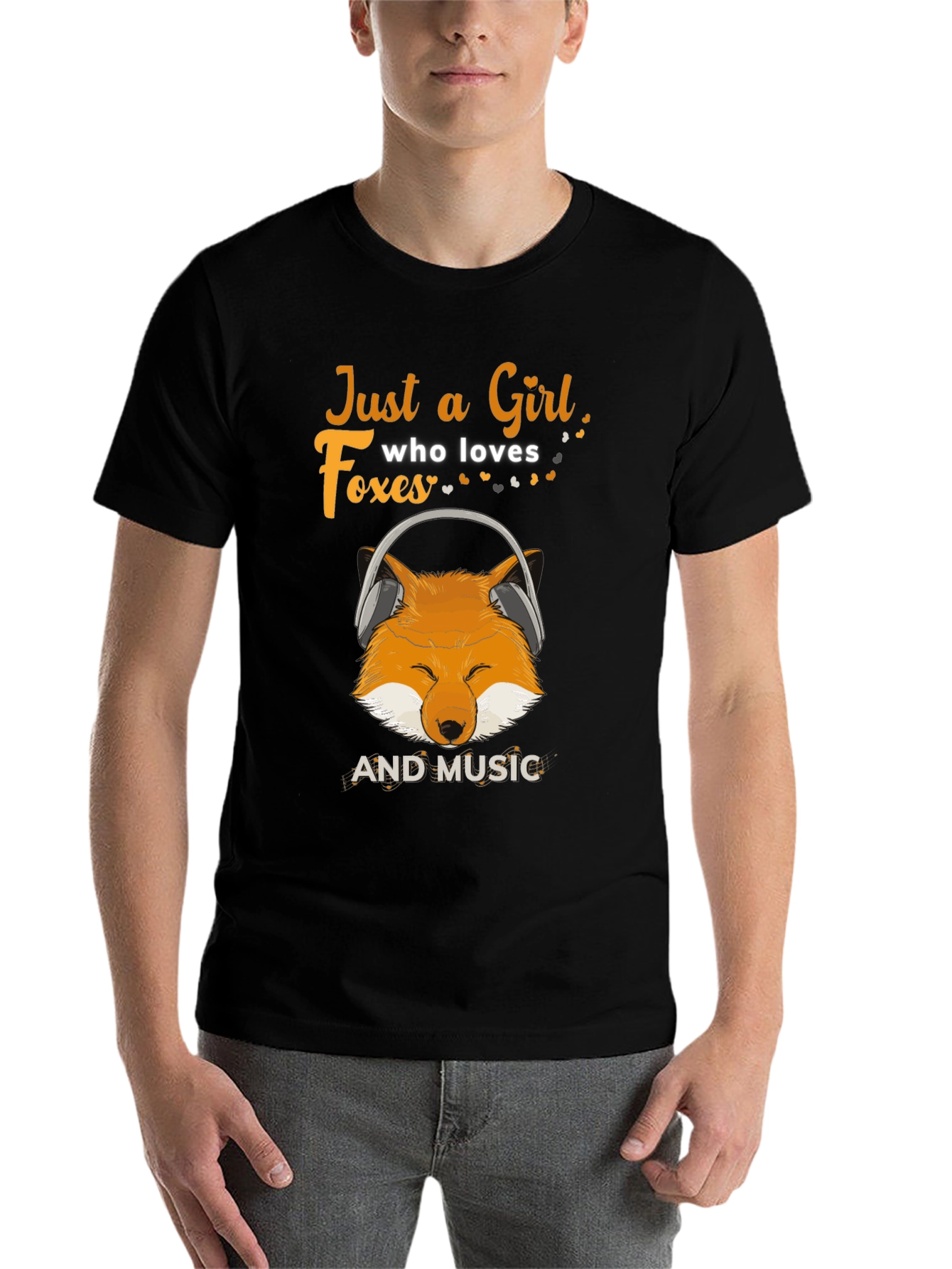 Just a Girl Who Loves Foxes & Music T-Shirt