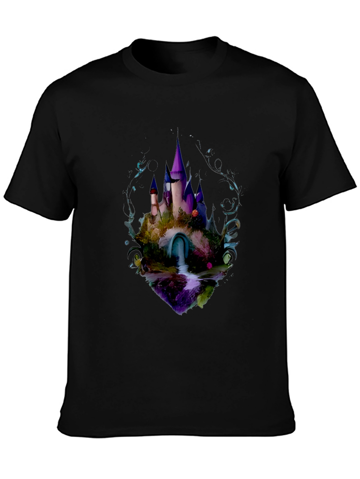 Enchanted Castle Graphic Tee - Black