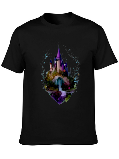 Enchanted Castle Graphic Tee - Black