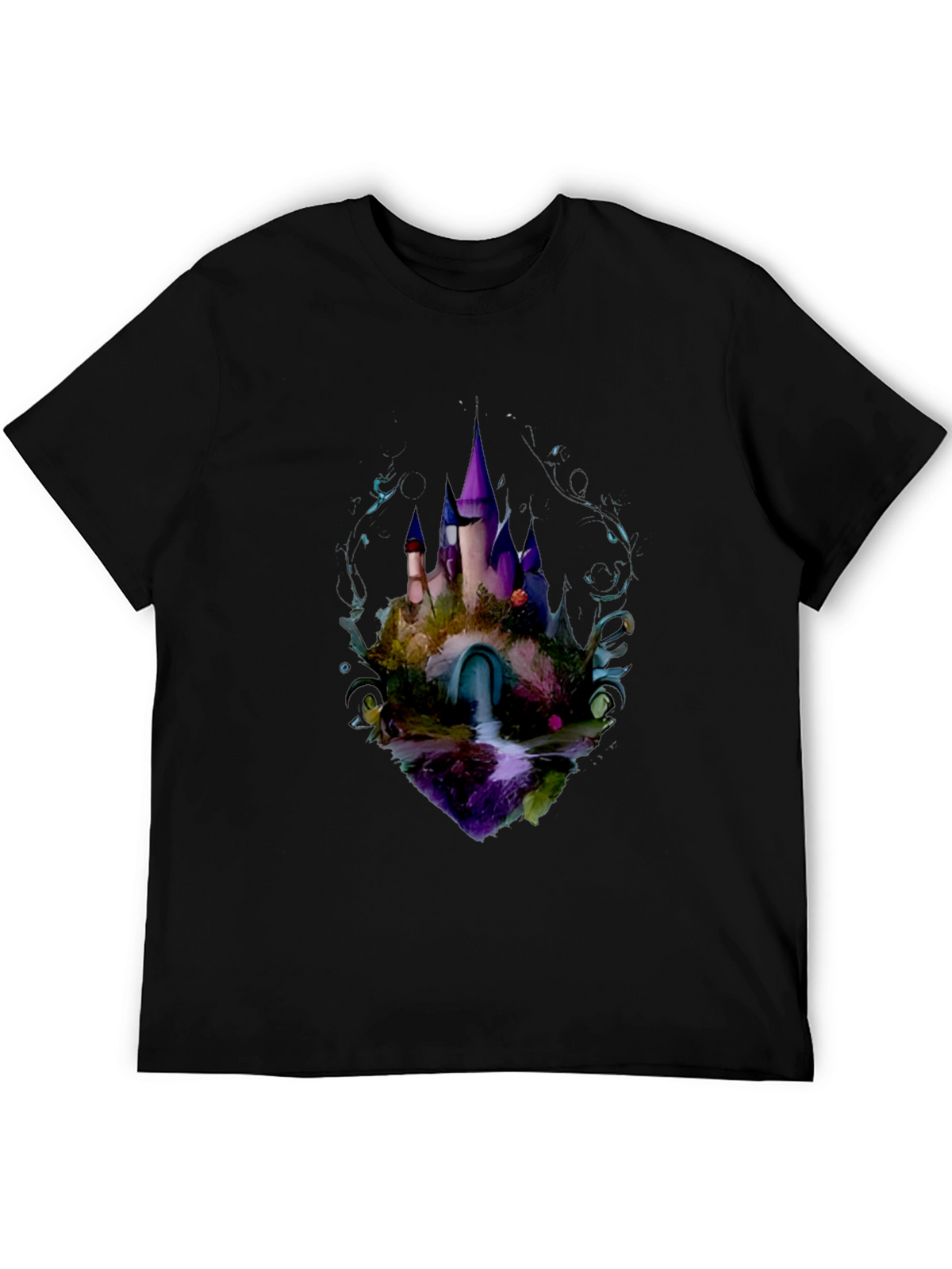 Enchanted Castle Graphic Tee - Black