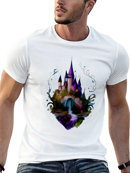 Enchanted Castle Graphic Tee - Black