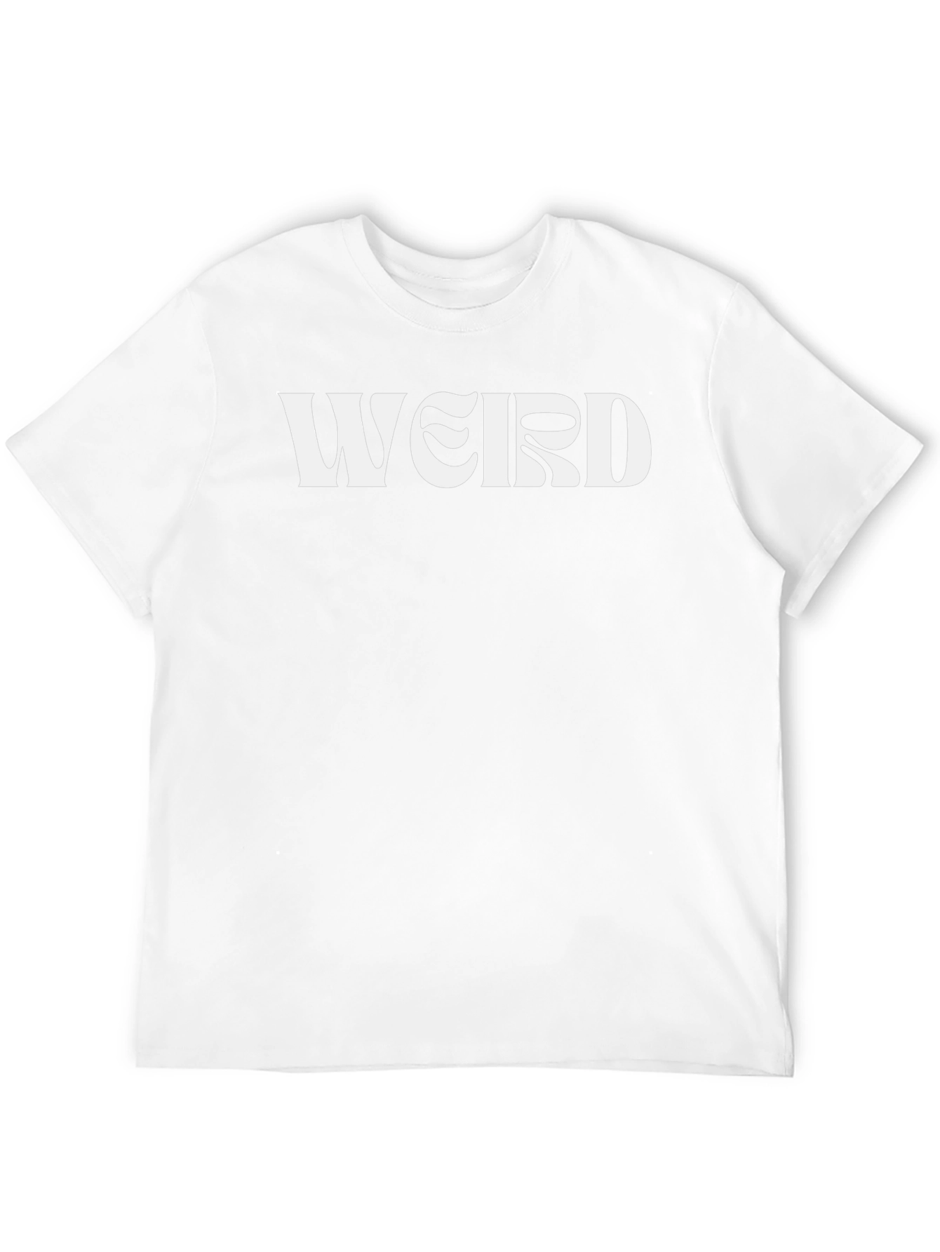 Weird Graphic Tee - Black Cotton Blend T-Shirt