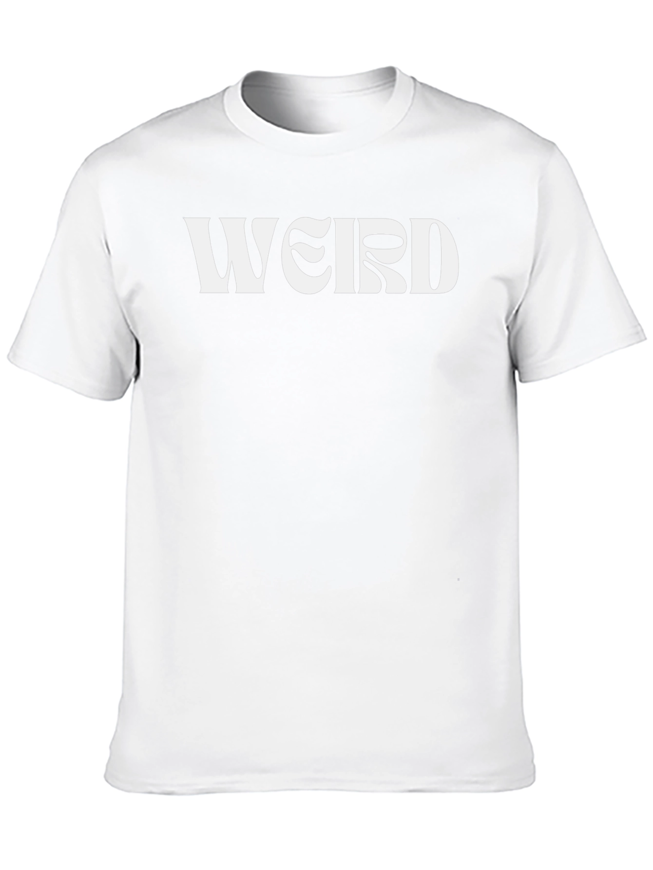Weird Graphic Tee - Black Cotton Blend T-Shirt
