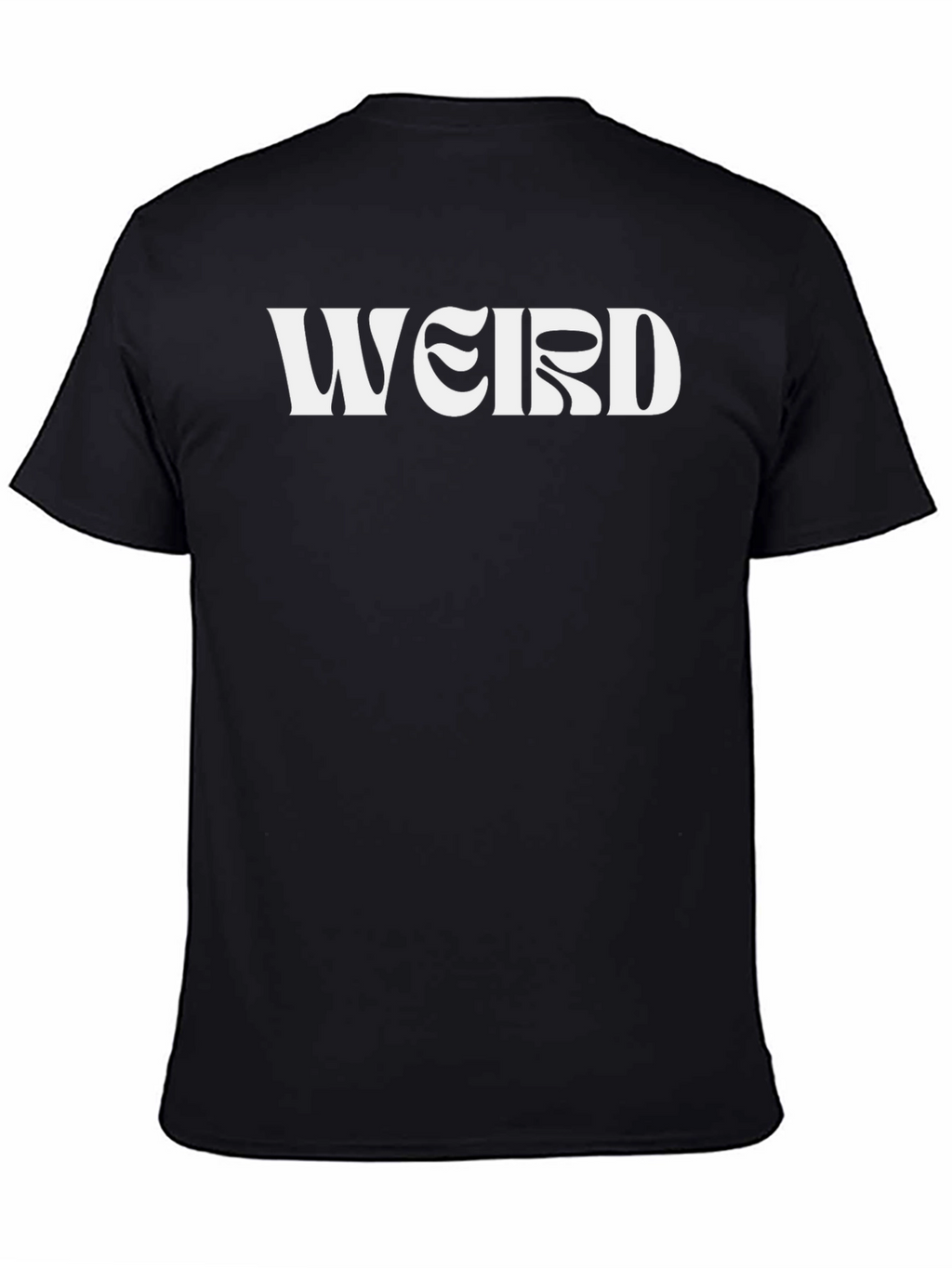 Weird Graphic Tee - Black Cotton Blend T-Shirt