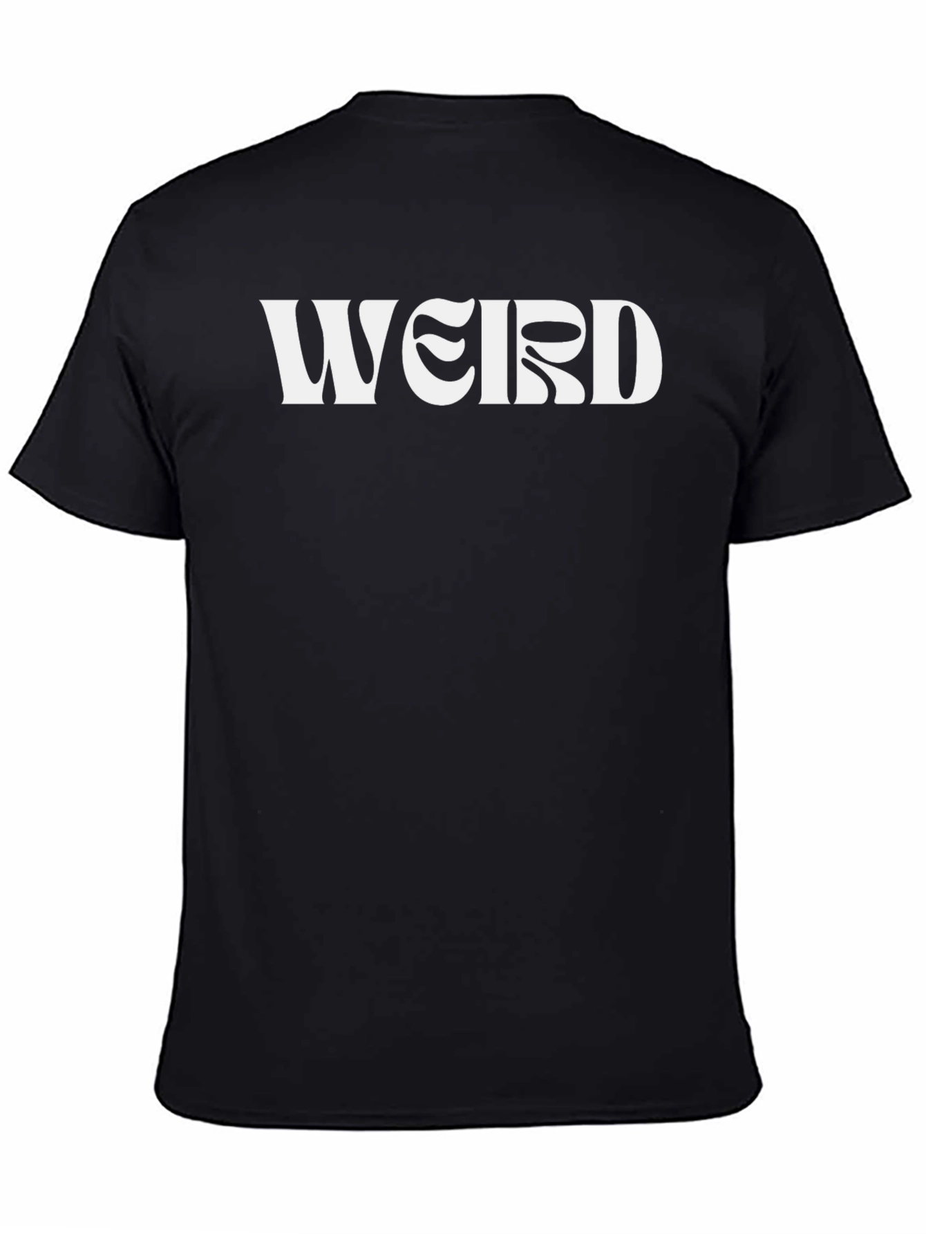 Weird Graphic Tee - Black Cotton Blend T-Shirt