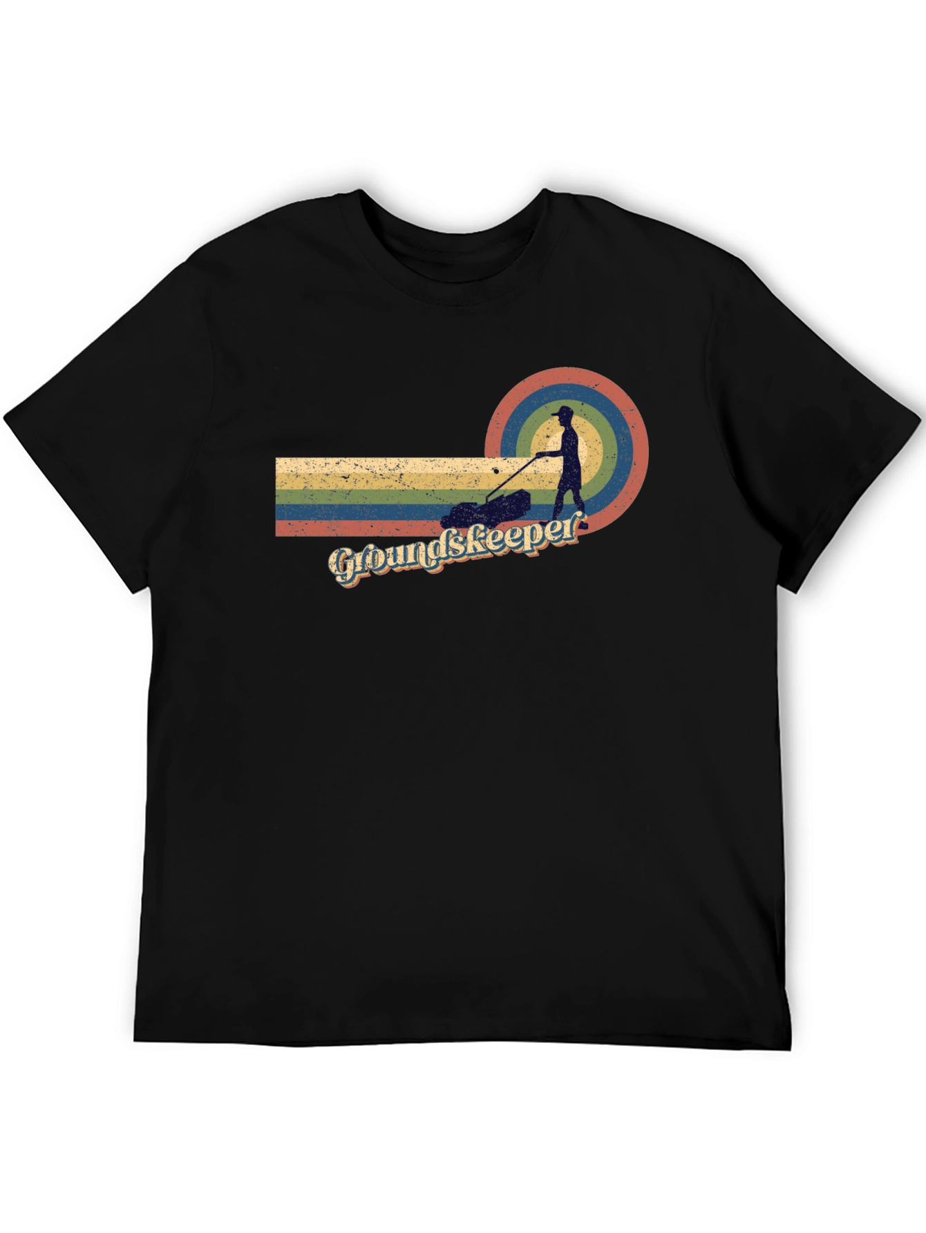 Groundskeeper Retro T-Shirt - Lawn Care Vintage Design