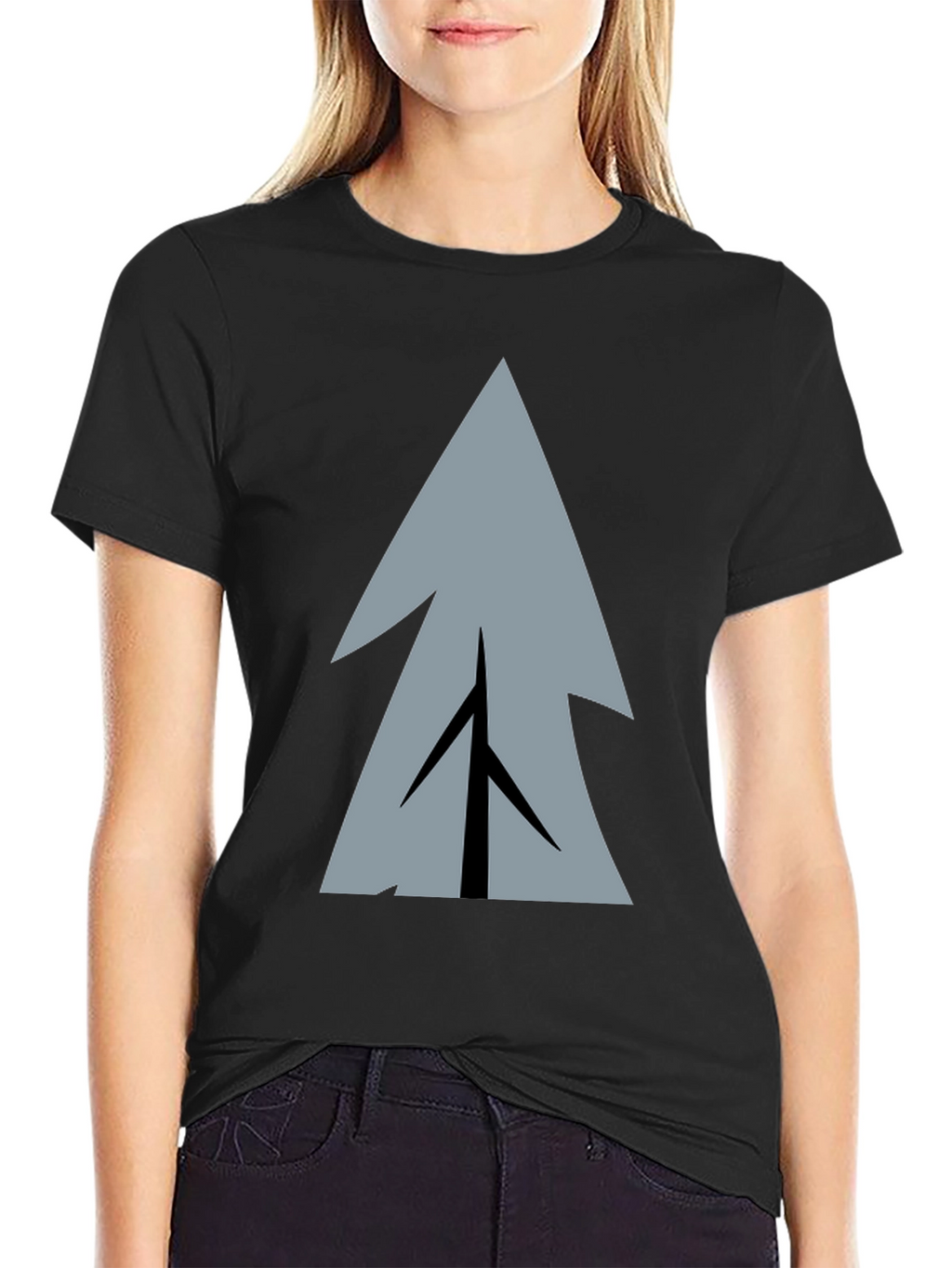 Geometric Tree Graphic Print T-Shirt