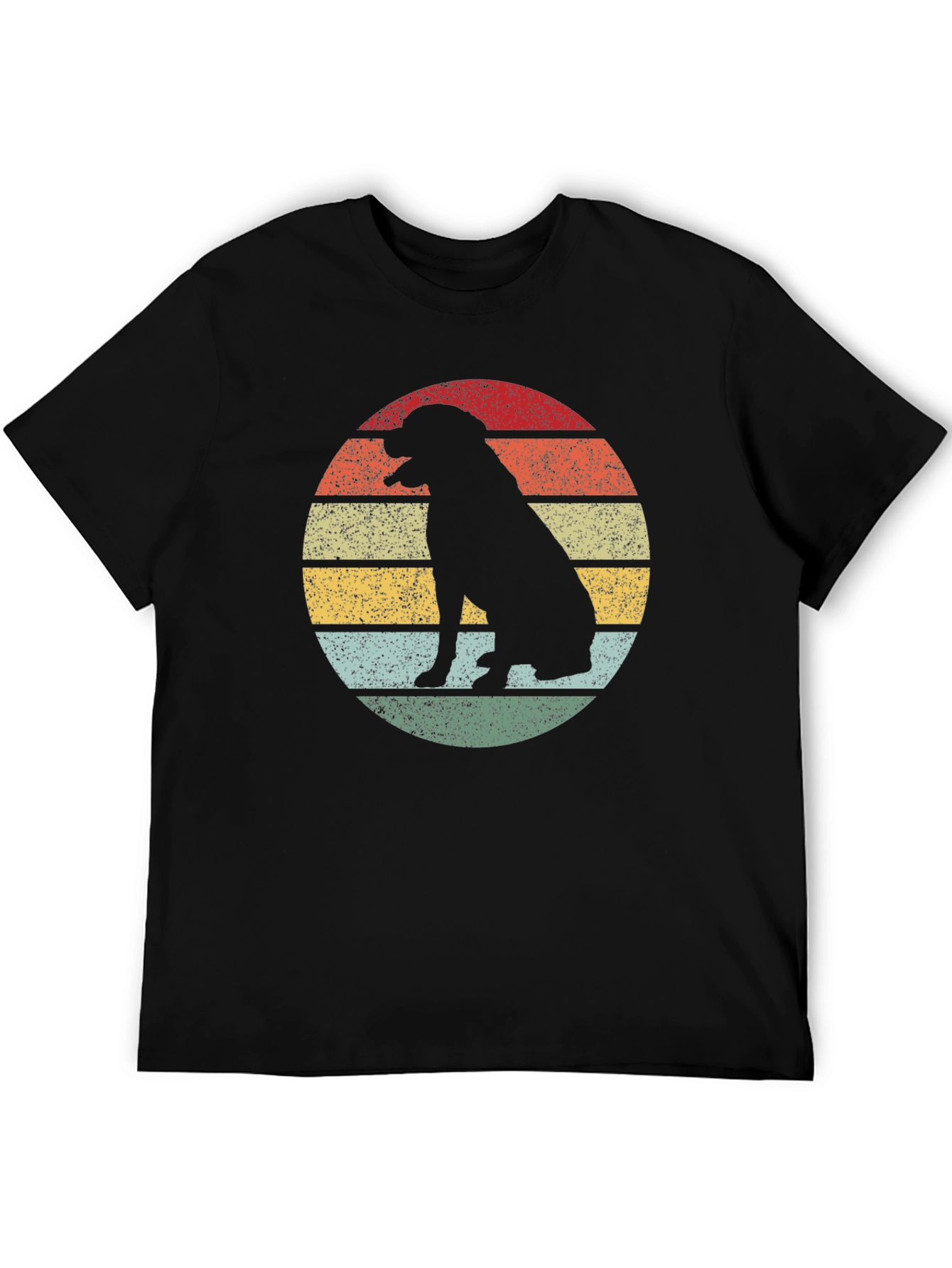 Retro Dog Silhouette T-Shirt - Vintage Style Graphic Tee