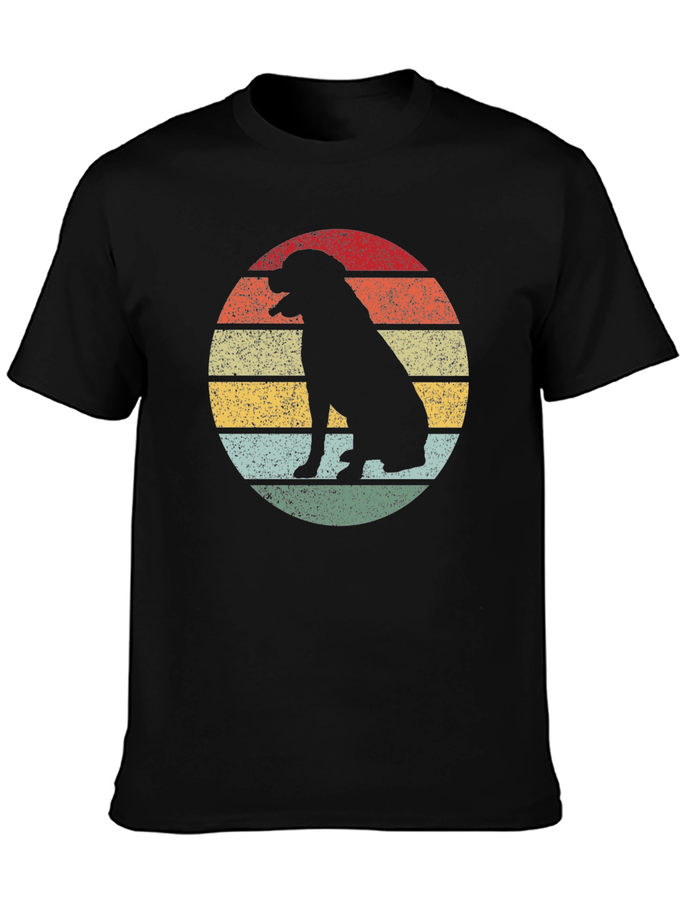 Retro Dog Silhouette T-Shirt - Vintage Style Graphic Tee