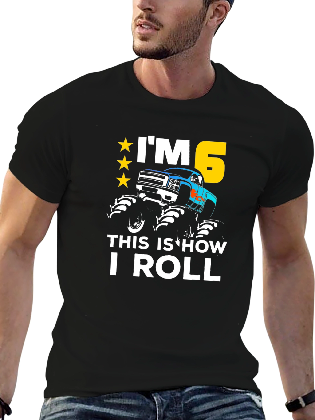 Im 6 This Is How I Roll Monster Truck Birthday T-Shirt