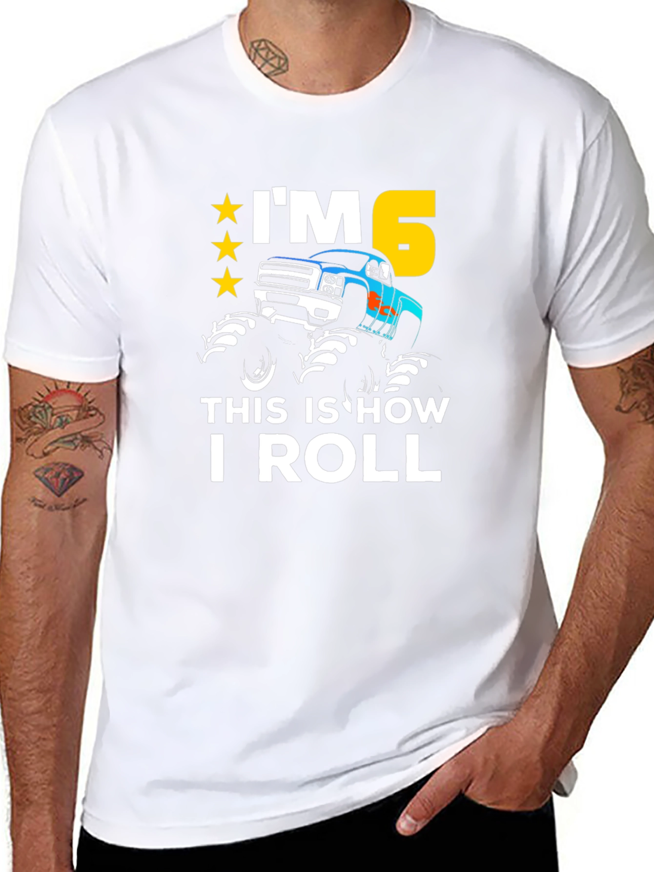 Im 6 This Is How I Roll Monster Truck Birthday T-Shirt
