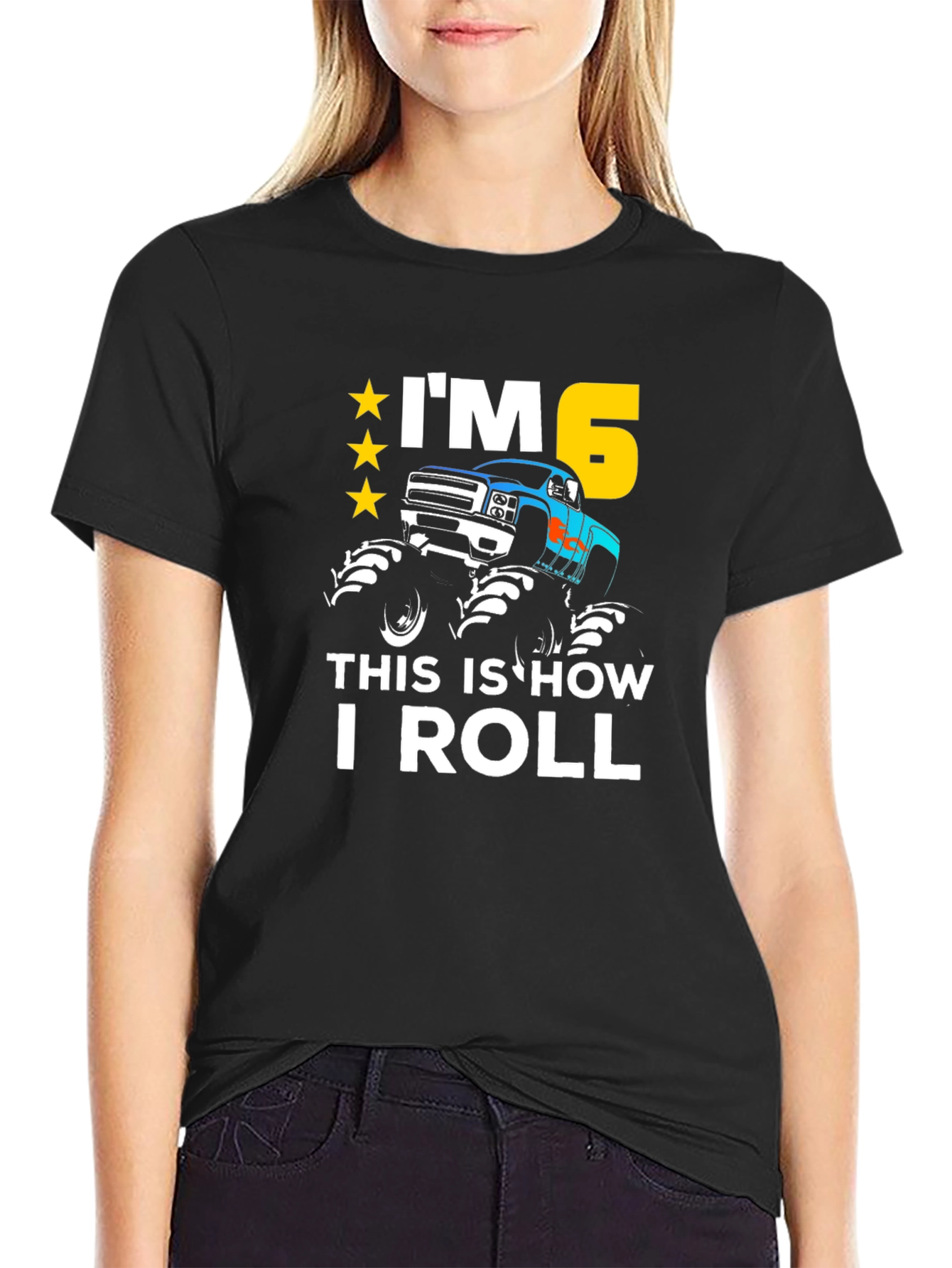Im 6 This Is How I Roll Monster Truck Birthday T-Shirt