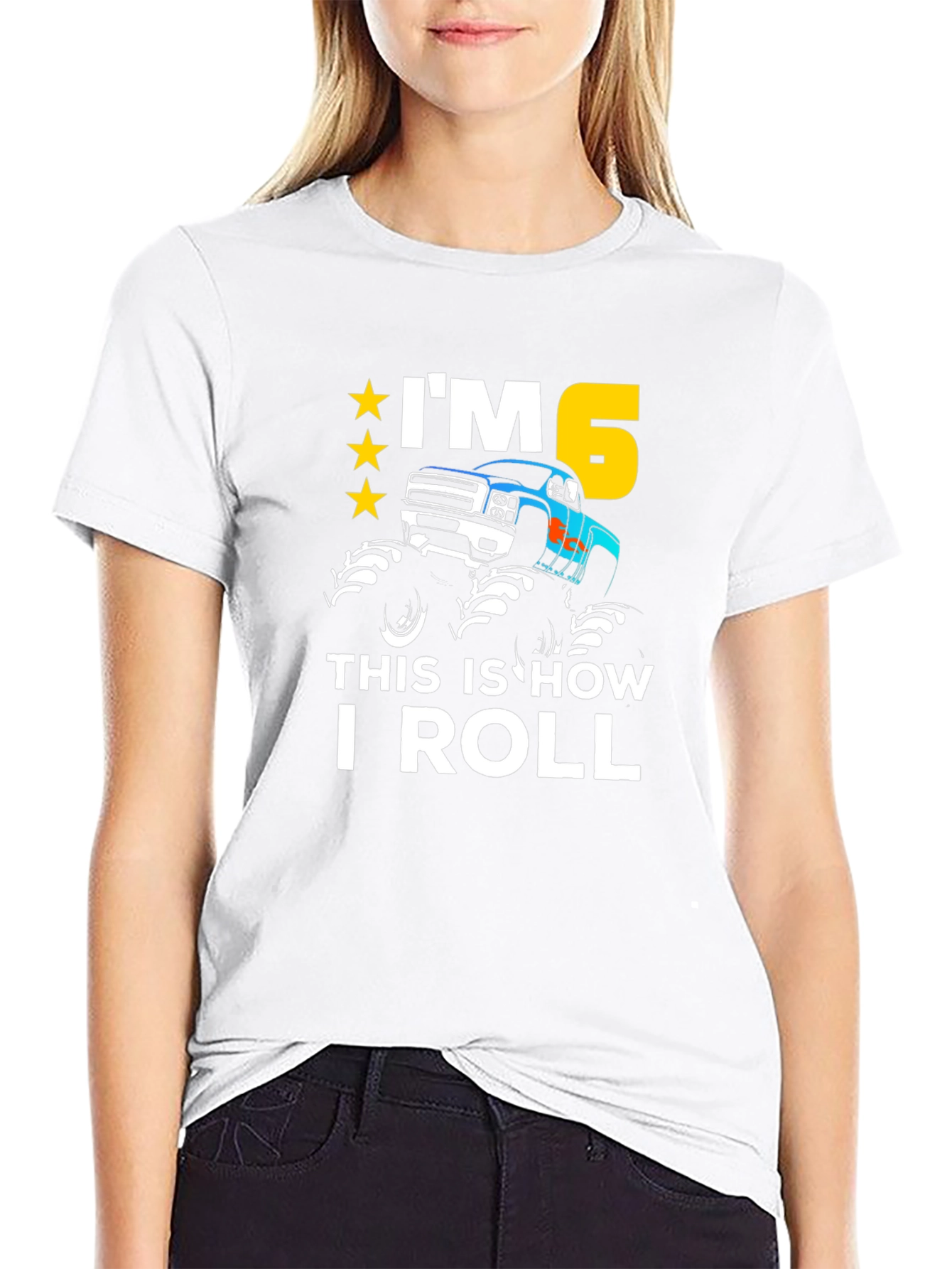Im 6 This Is How I Roll Monster Truck Birthday T-Shirt