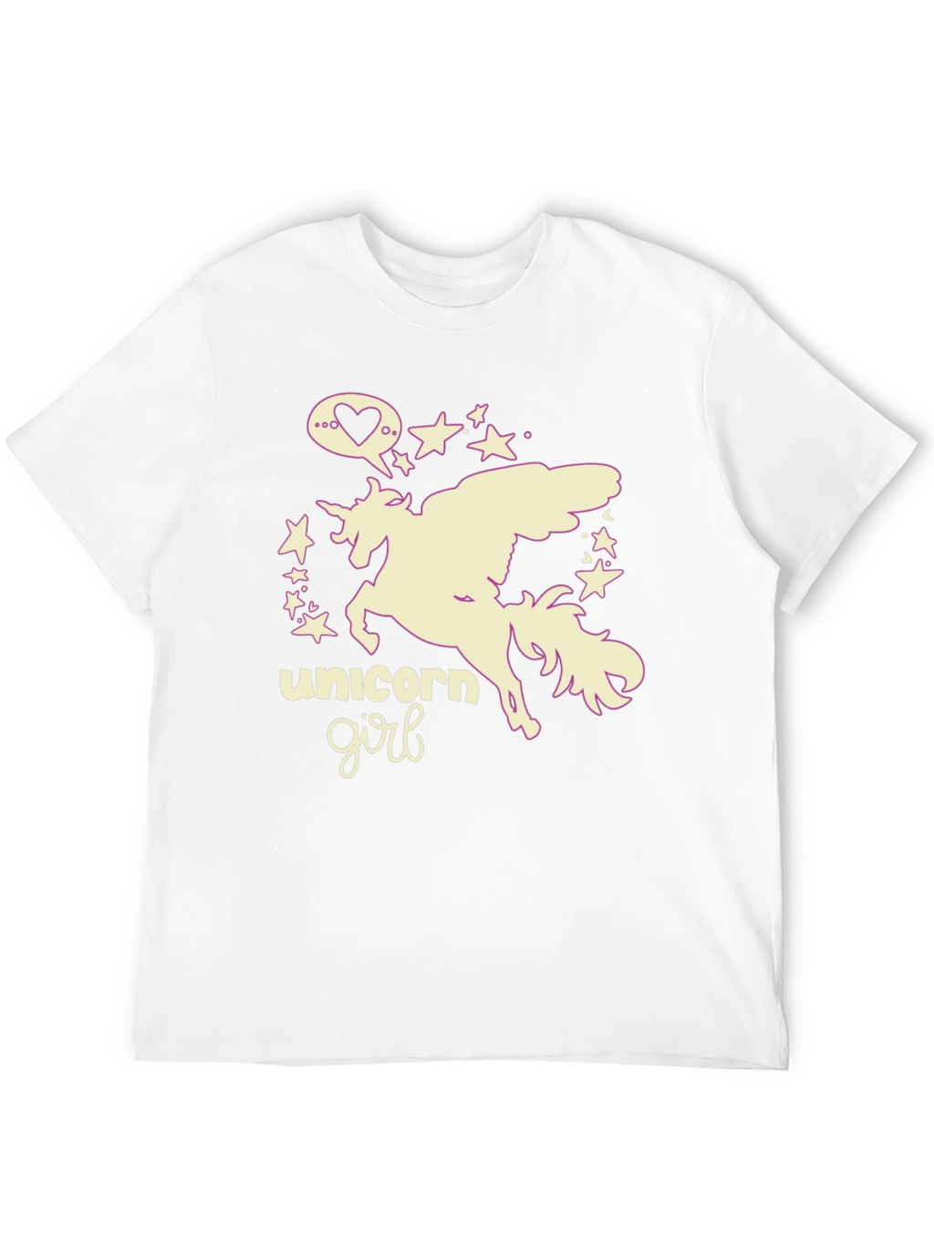 Unicorn Girl Black Graphic Tee