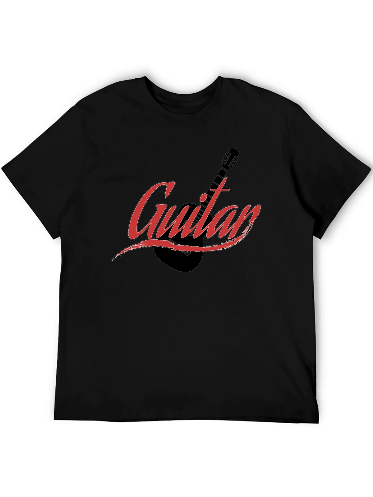Guitar Graphic Black T-Shirt