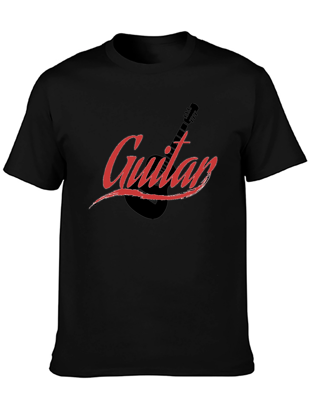 Guitar Graphic Black T-Shirt