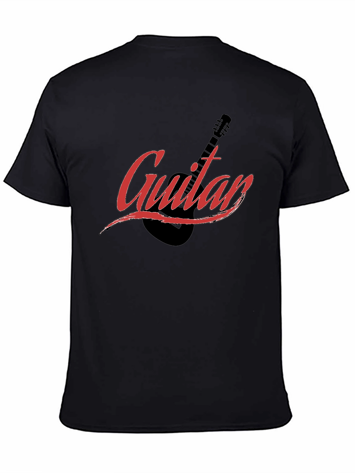 Guitar Graphic Black T-Shirt