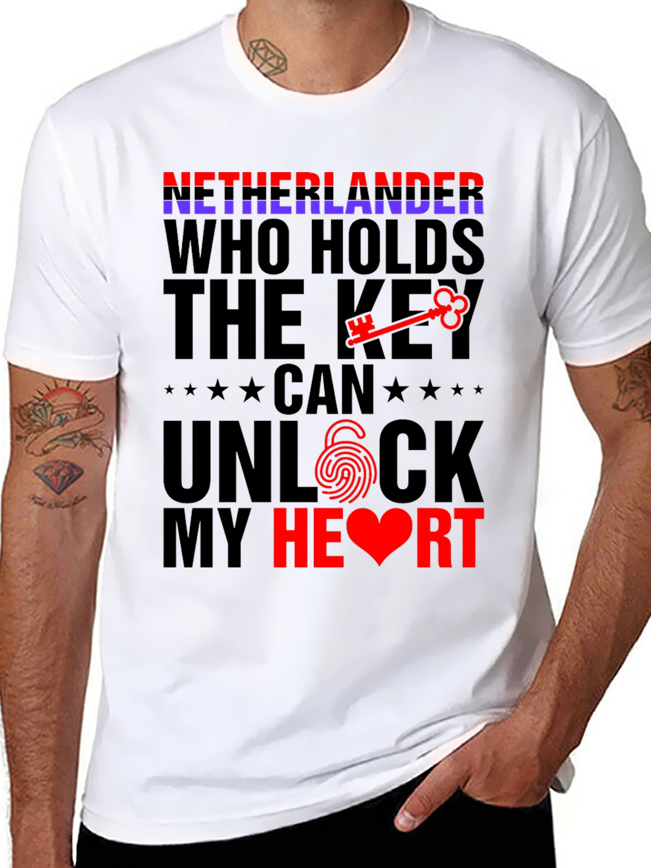 Netherlands Unlock My Heart T-Shirt