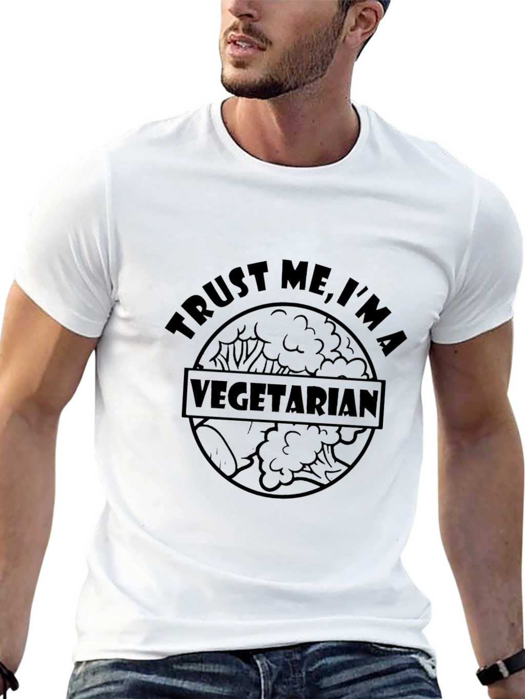 Trust Me Im a Vegetarian Graphic T-Shirt