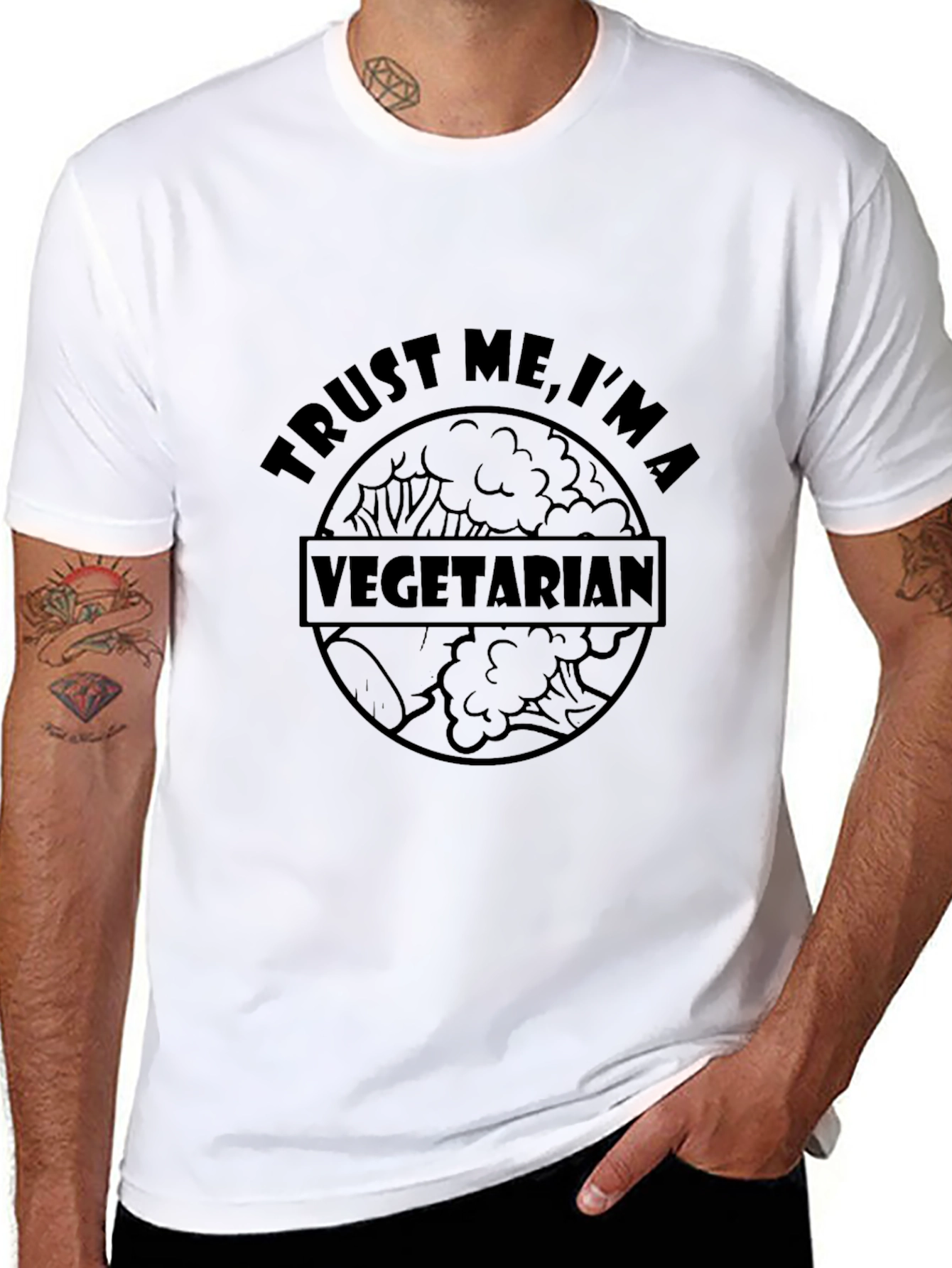 Trust Me Im a Vegetarian Graphic T-Shirt