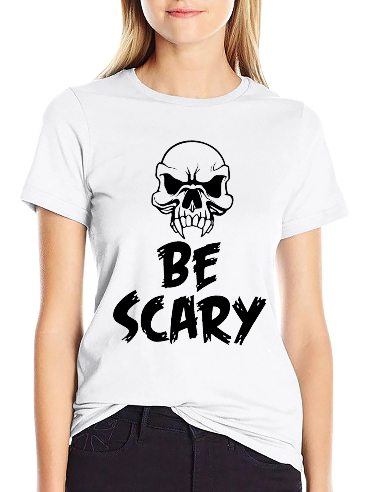 Be Scary Skull T-Shirt - Halloween Style!