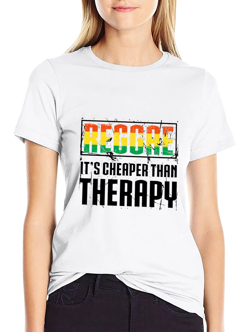 Reggae Cheaper Than Therapy Black T-Shirt