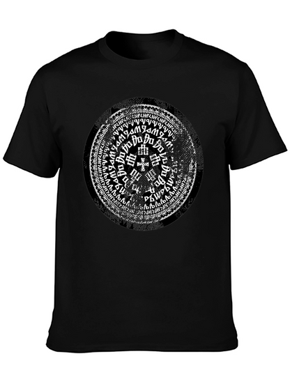 Mystic Symbol Graphic Print Black T-Shirt