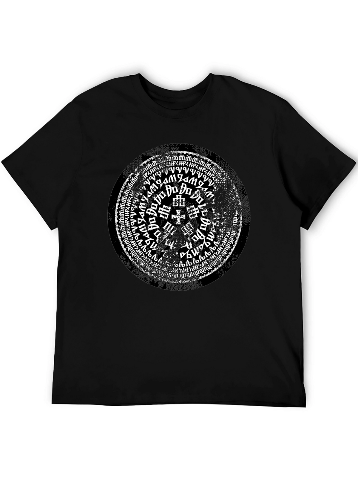 Mystic Symbol Graphic Print Black T-Shirt