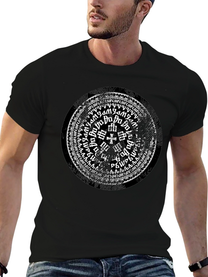 Mystic Symbol Graphic Print Black T-Shirt