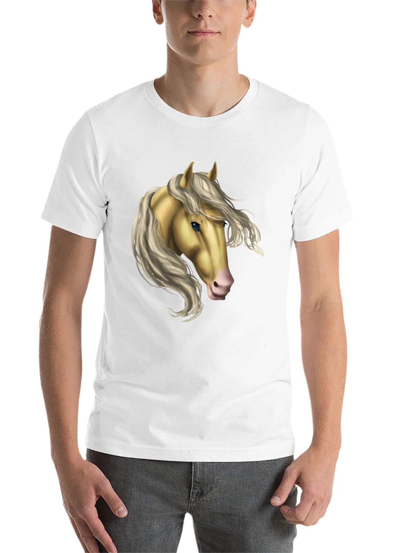 Horse Graphic Tee - Stylish Black T-Shirt