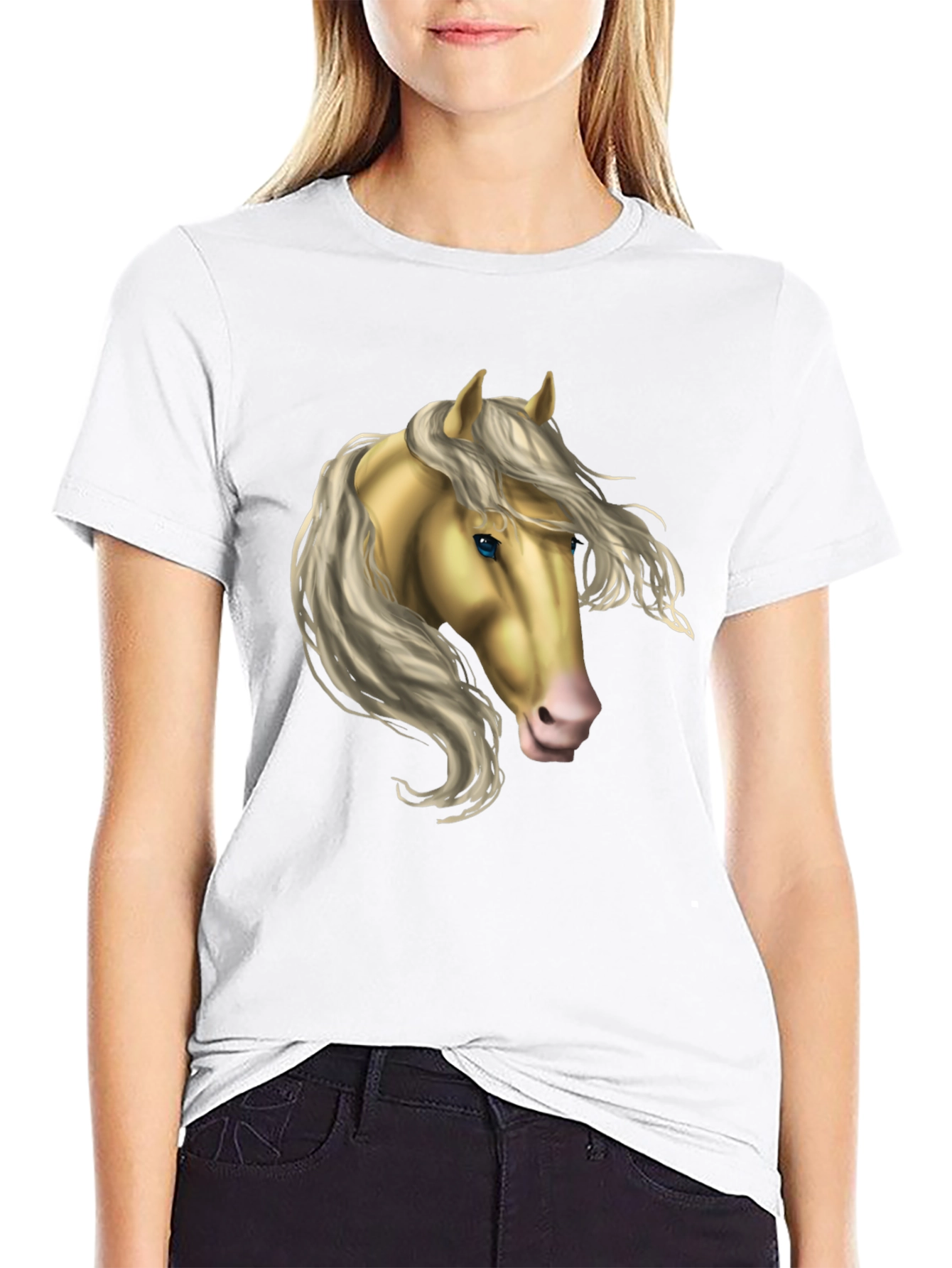 Horse Graphic Tee - Stylish Black T-Shirt