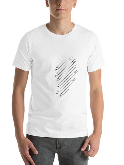 Pencil Graphic Black T-Shirt