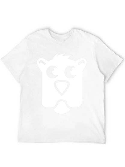 Bear Face Graphic Tee - Black Cotton T-Shirt