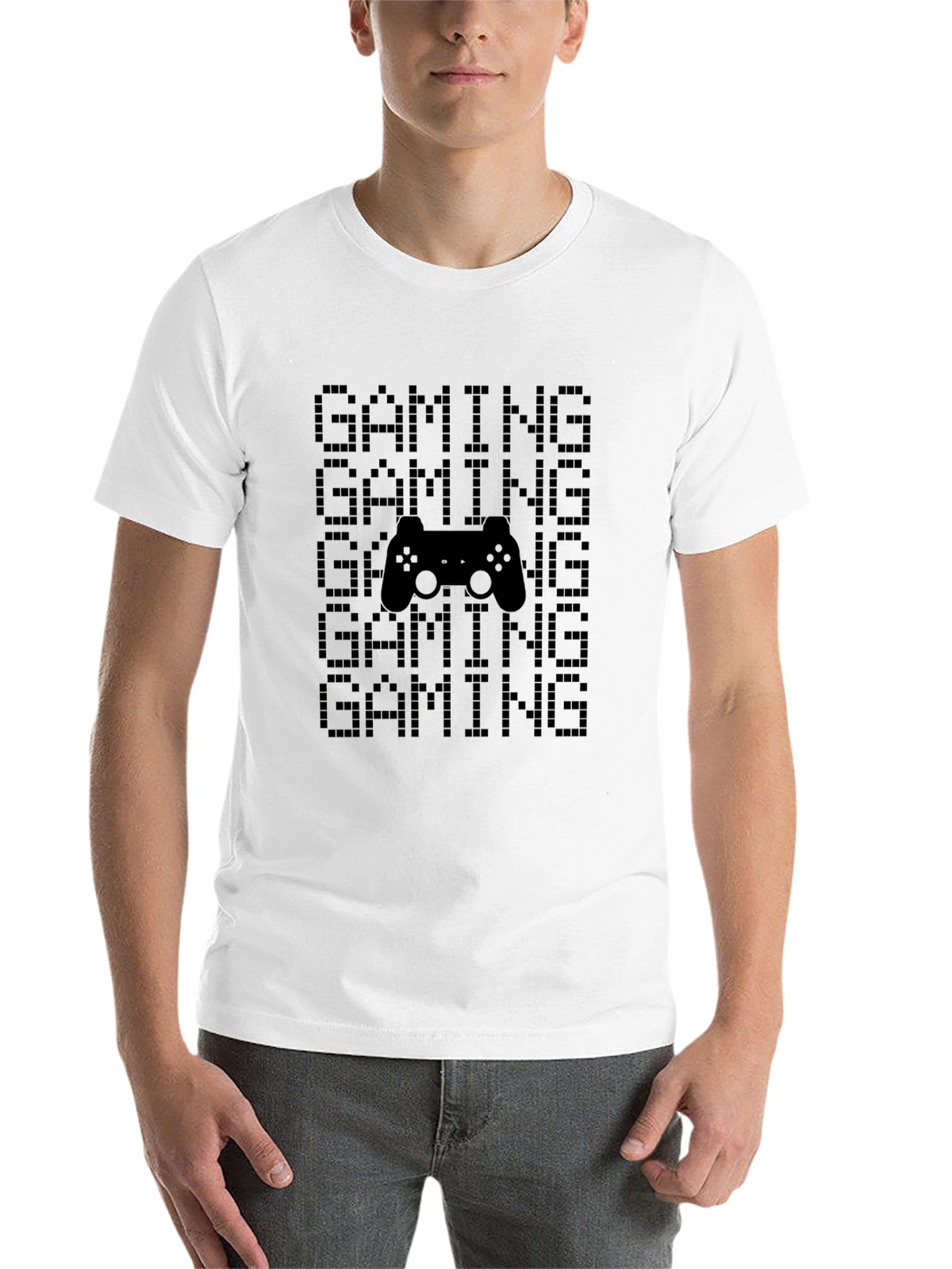 Gaming Pixel Art Black T-Shirt