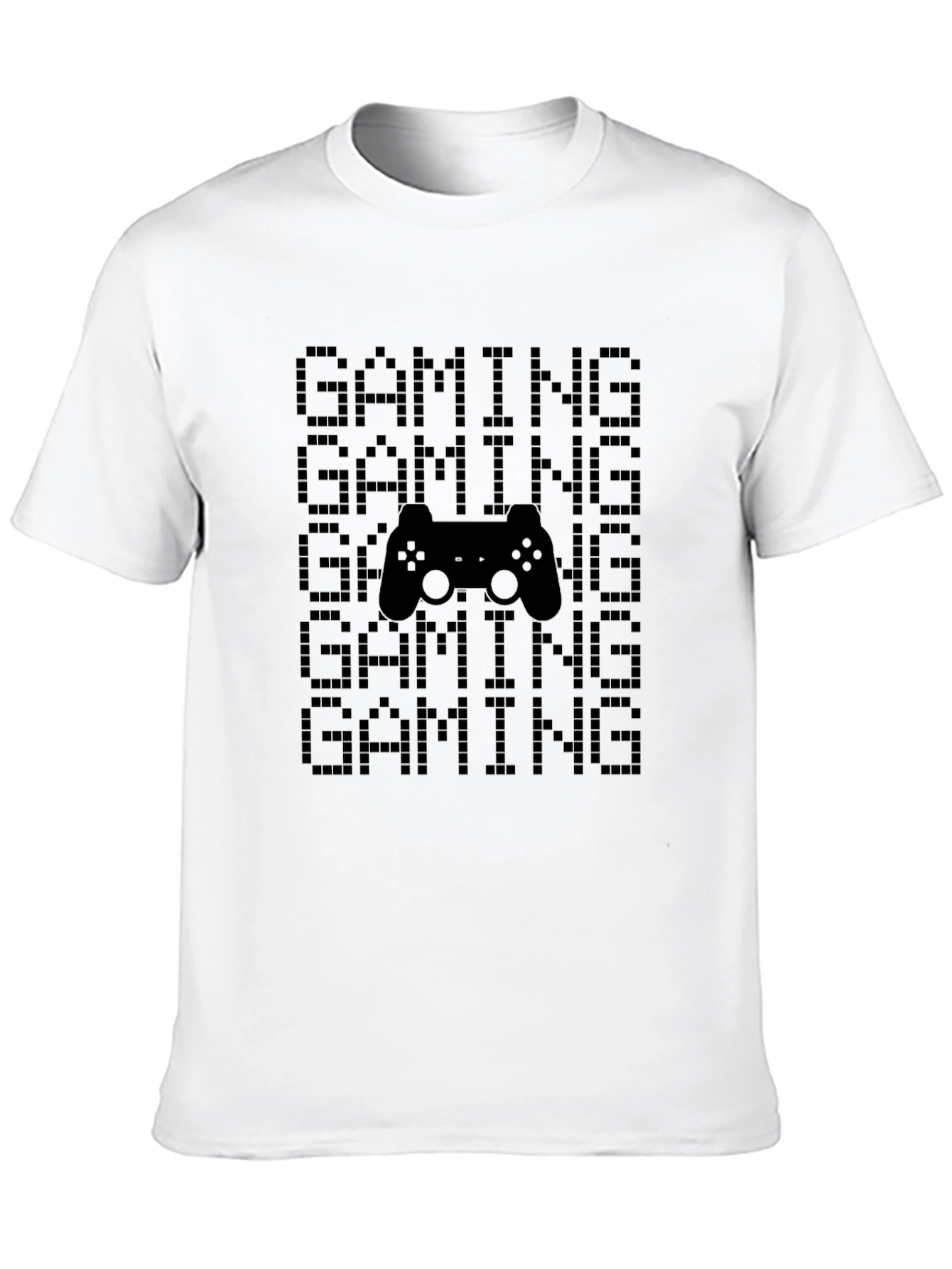 Gaming Pixel Art Black T-Shirt