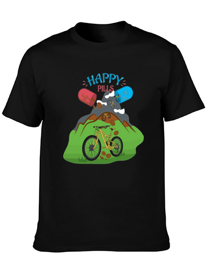 Happy Pills Mountain Bike Graphic Tee