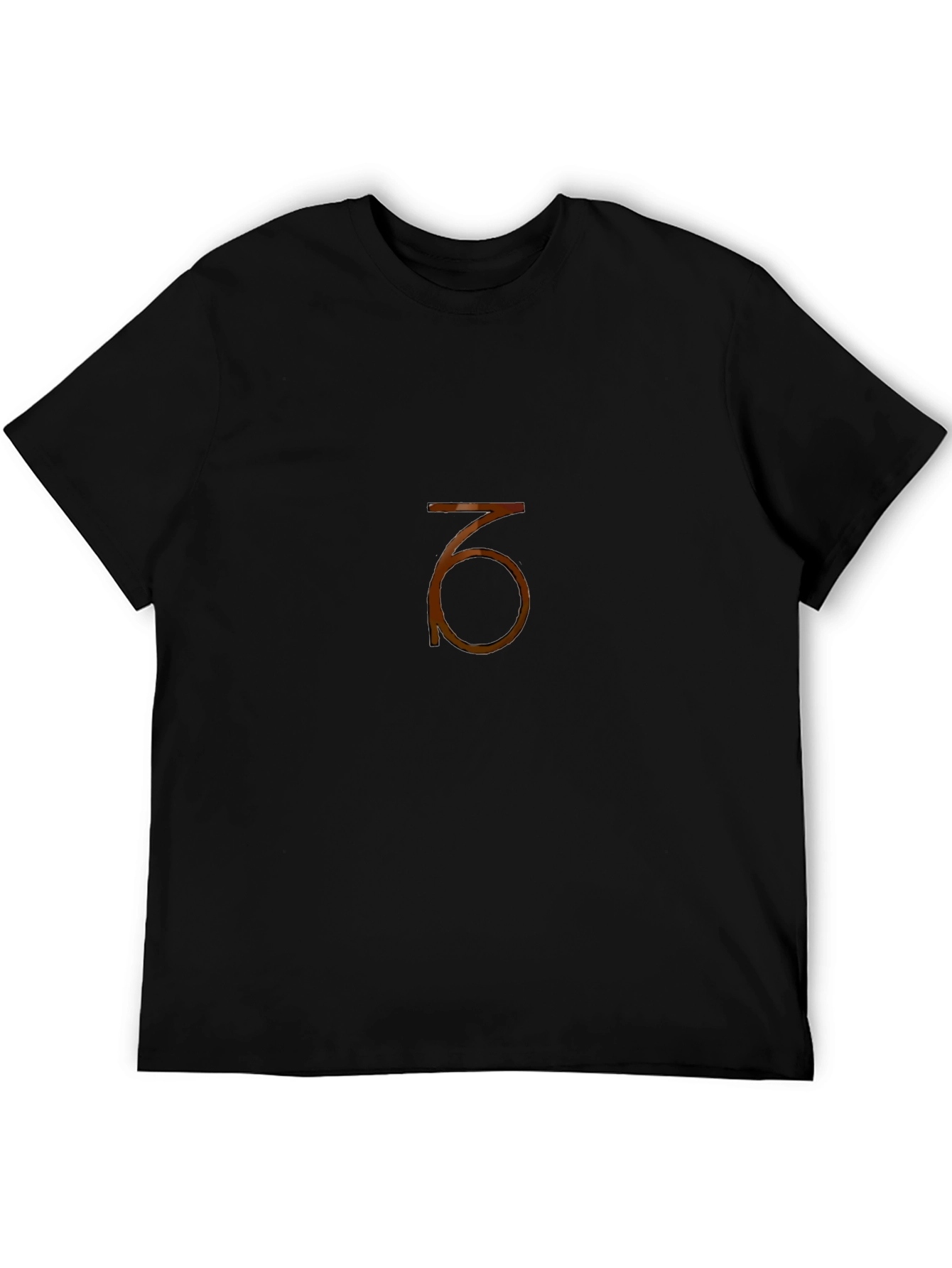 Mens Black T-Shirt with Capricorn Zodiac Sign