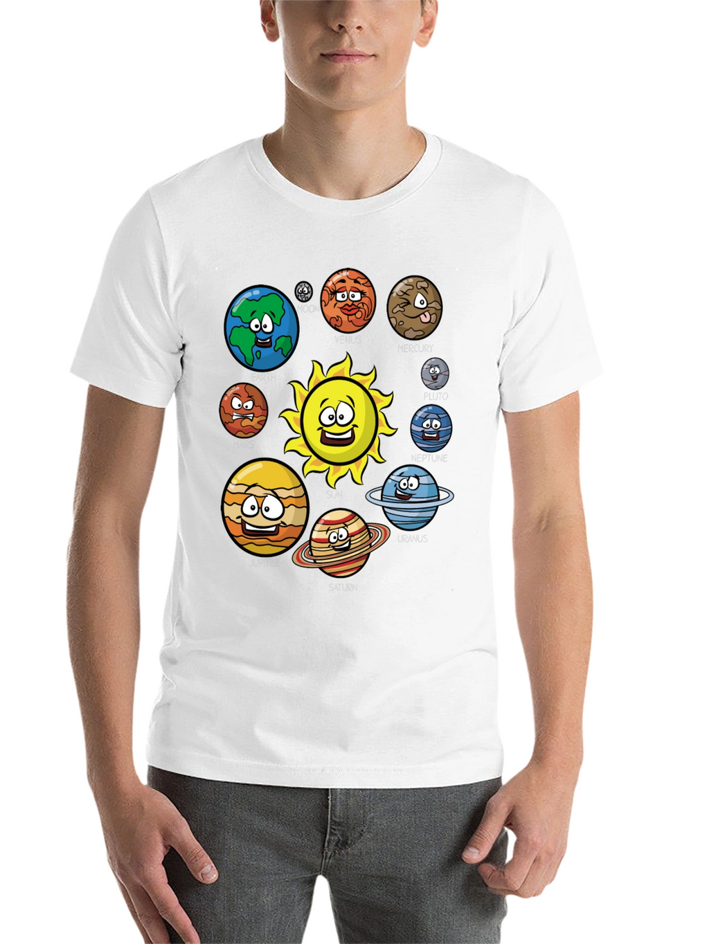 Cartoon Solar System T-Shirt - Planets