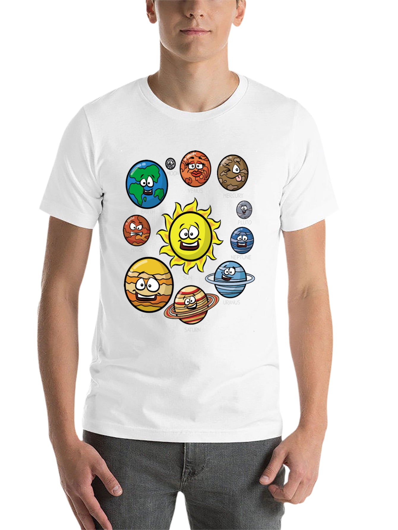 Cartoon Solar System T-Shirt - Planets