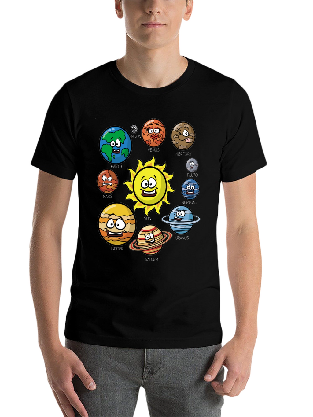 Cartoon Solar System T-Shirt - Planets