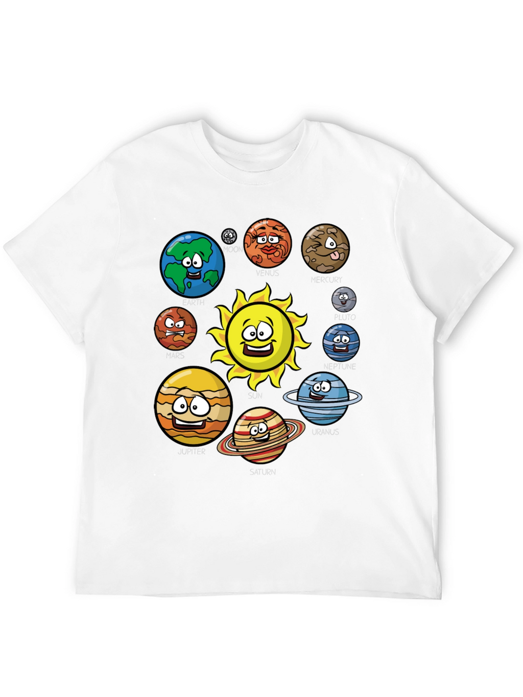 Cartoon Solar System T-Shirt - Planets