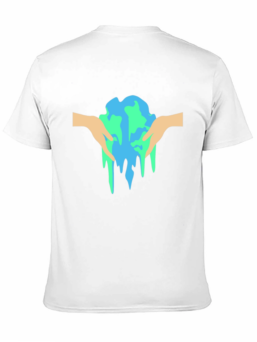 Melting Earth Graphic Tee - Black Cotton T-Shirt