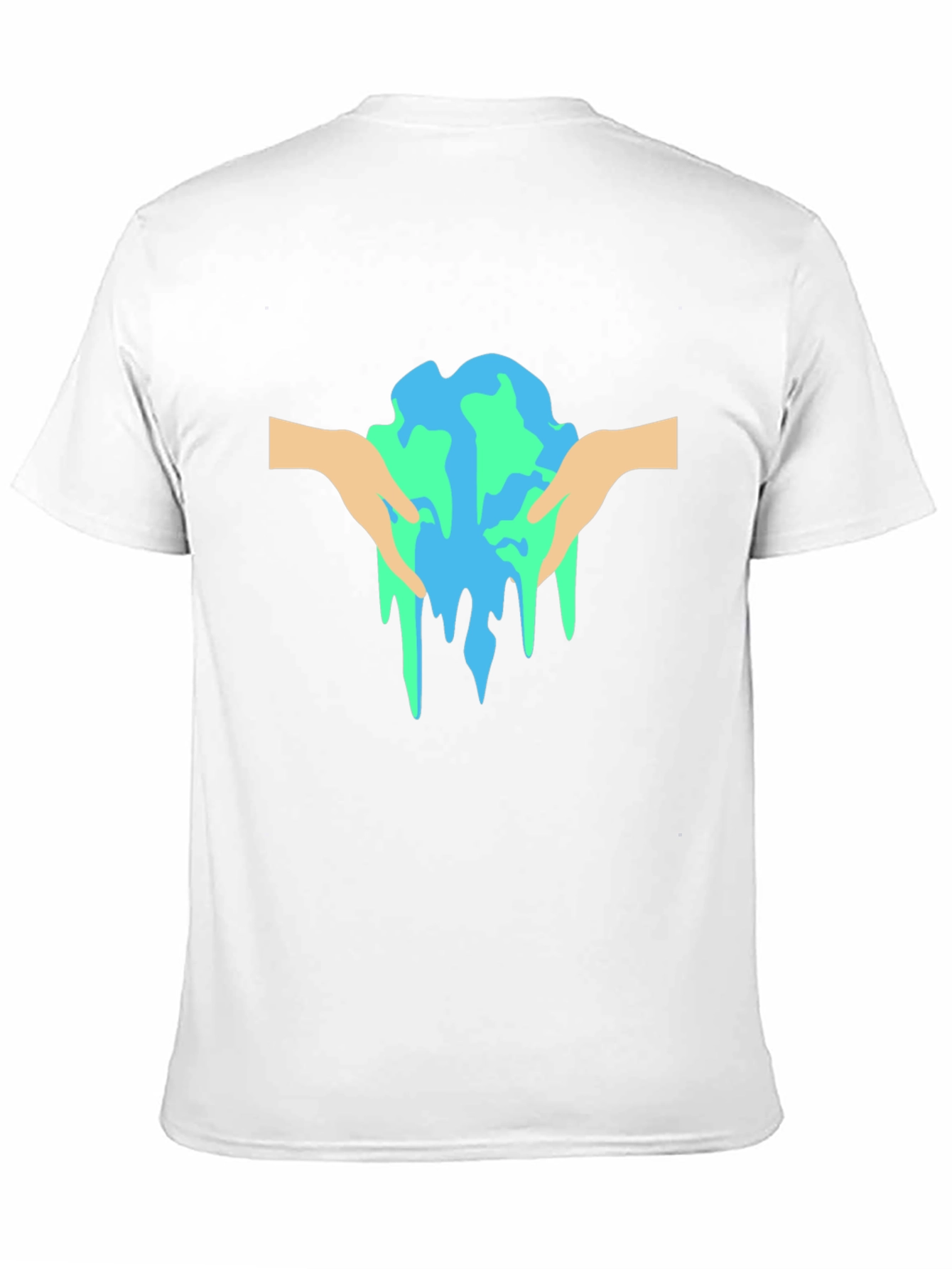 Melting Earth Graphic Tee - Black Cotton T-Shirt