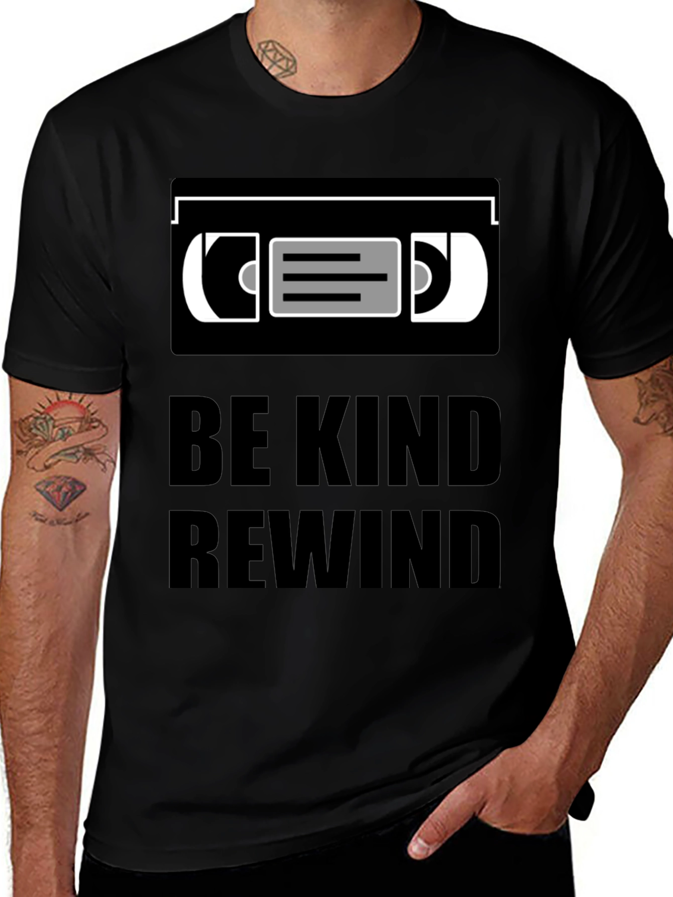 Be Kind Rewind Graphic Tee - Retro Movie Lover T-Shirt